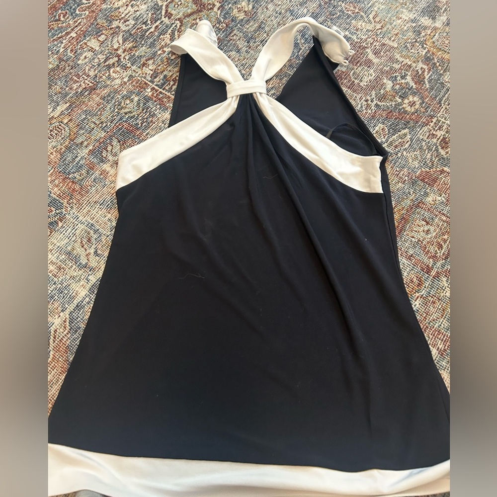 White House Black Market Flowy Black and white top